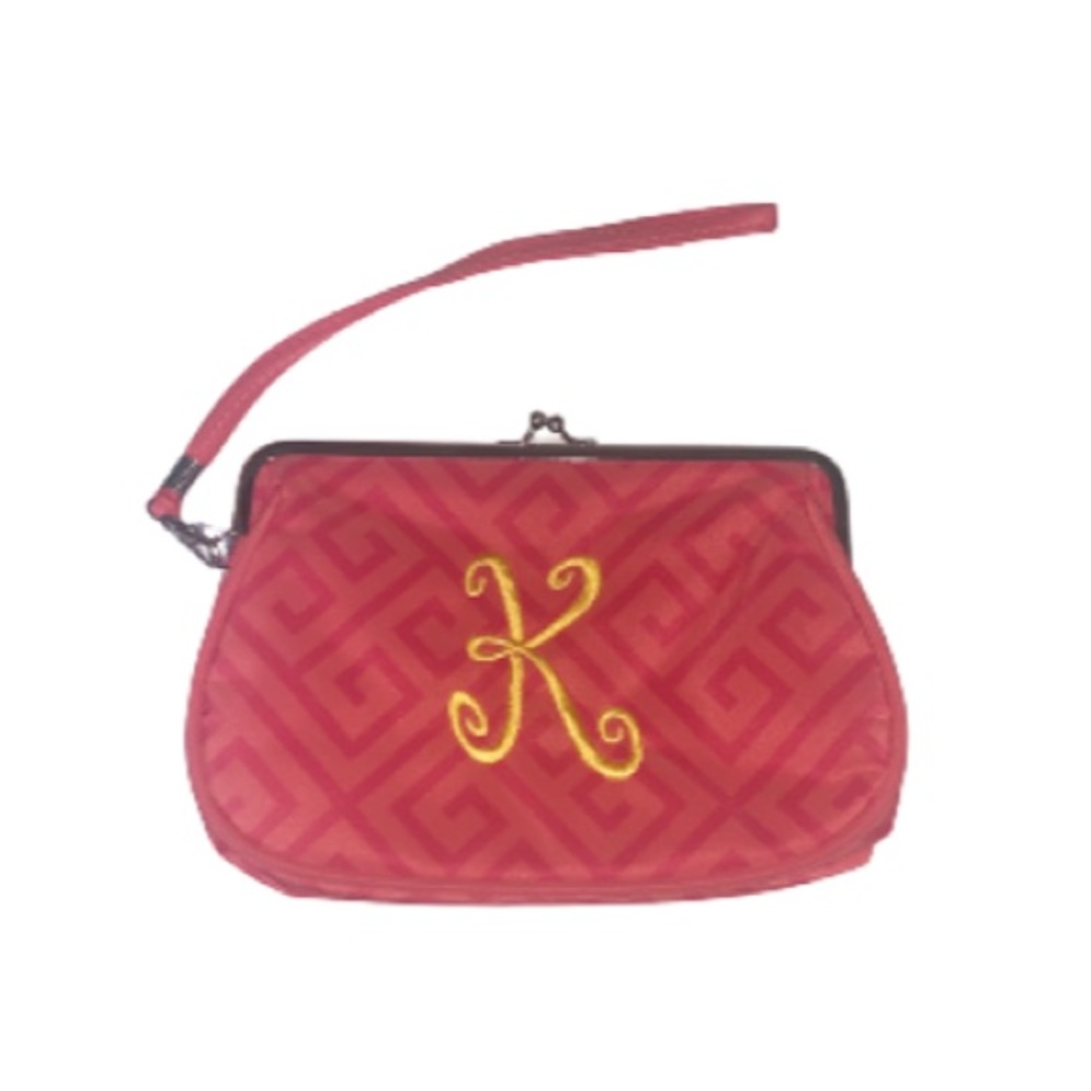 💛 NEW Initials, Inc “ K “ Calypso Key Clutch Wristlet